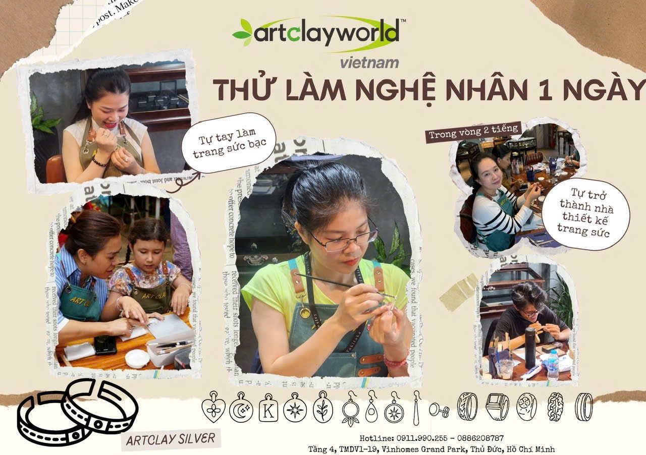 Workshop làm trang sức độc bản với bạc ArtClay